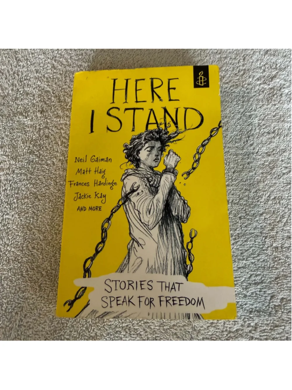 Here I Stand: Stories That Speak For Freedom Book - Yellow/Black